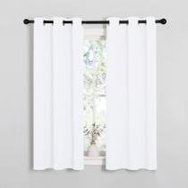 Painéis de cortina NICETOWN 50% com bloqueio de luz 34x54cm brancos (2)
