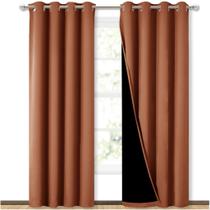 Painéis de cortina NICETOWN Burnt Orange 100% Blackout 213x132cm