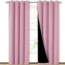 Painéis de cortina NICETOWN Crystal Pink Full Shade 132x213cm