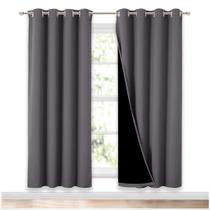 Painéis de cortina NICETOWN Grey Full Shade 132x183cm (par)