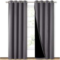 Painéis de cortina NICETOWN Grey Full Shade 132x213cm (par)