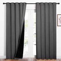 Painéis de cortina NICETOWN Grey Full Shade 160x213cm (par)