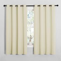 Painéis de cortina NICETOWN Thermal Isolated Grommet Beige 55x68cm Painéis de cortina NICETOWN Thermal Isolated Grommet Beige 55x68cm