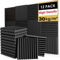 Painéis de espuma acústica FONESO Sound Proof para estúdio, pacote com 12
