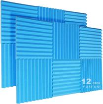 Painéis de espuma acústica JBER, pacote 12, 30 cm x 30 cm x 2,5 cm, azul