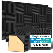 Painéis de espuma acústica Knightsacoustic, pacote com 24, 30x30x2,5 cm