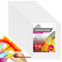 Painéis de lona PHOENIX 28 x 36 cm, pacote com 12 unidades, 8 onças, com primer triplo Painéis de lona PHOENIX 28 x 36 cm, pacote com 12 unidades, 8 onças, com primer triplo