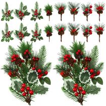 Painéis de palhetas e sprays de Natal, 48 unidades para decoração de árvores