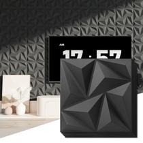 Painéis de parede 3D Art3d, pacote com 20, 30x30 cm, PVC preto