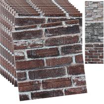 Painéis de parede 3D YLL YLL Faux Stone Peel & Stick 20 unidades