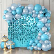 Painéis de parede Backdrop Kate Lake Blue Shimmer 12 unidades de 30 cm