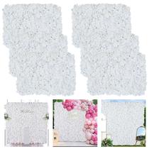 Painéis de parede de flores B-COOL White Silk Flowers 120x120cm, 6 pacotes