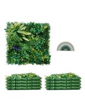 Painéis de parede de grama artificial VEVOR 20x20 cm 3D Greenery x8 Painéis de parede de grama artificial VEVOR 20x20 cm 3D Greenery x8