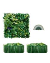 Painéis de parede de grama artificial VEVOR 3D 20x20cm 12 unidades verdes Painéis de parede de grama artificial VEVOR 3D 20x20cm 12 unidades verdes
