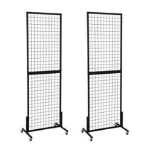 Painéis de parede Grid Standing Wire Grid OUDUCK 1,8' x 5,7' pretos Painéis de parede Grid Standing Wire Grid OUDUCK 1,8' x 5,7' pretos