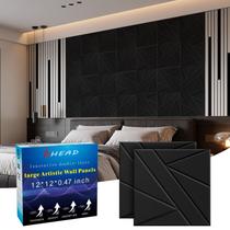 Painéis de parede insonorizados BSHEAD 12 Pack 30x30x1.2cm pretos