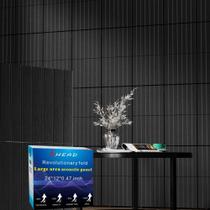 Painéis de parede insonorizados BSHEAD Large Fold 12x12x1,2 cm pretos x16 Painéis de parede insonorizados BSHEAD Large Fold 12x12x1,2 cm pretos x16