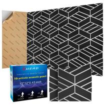 Painéis de parede insonorizados BSHEAD, pacote com 8, 30 x 30 x 1,1 cm