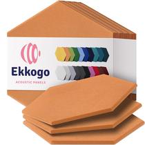Painéis de parede insonorizados Ekkogo Acoustic Panels, pacote com 12 unidades, laranja Painéis de parede insonorizados Ekkogo Acoustic Panels, pacote com 12 unidades, laranja