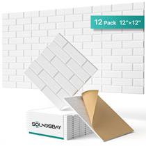 Painéis de parede insonorizados Soundsbay Acoustic, pacote com 12, 30x30x1cm Painéis de parede insonorizados Soundsbay Acoustic, pacote com 12, 30x30x1cm