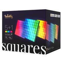 Painéis de parede LED controlados por aplicativo do Twinkly Squares Starter Kit com 64 pixels RGB (16 milhões de cores). Preto. 1 bloco principal +5 blocos de extensão. Luz de painel interno: decoração de iluminação doméstica inteligente Painéis de parede LED controlados por aplicativo do Twinkly Squares Starter Kit com 64 pixels RGB (16 milhões de cores). Preto. 1 bloco principal +5 blocos de extensão. Luz de painel interno: decoração de iluminação doméstica inteligente