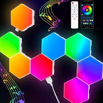 Painéis de parede LED TISOFU Hexagon Lights RGB (pacote com 8) com APP