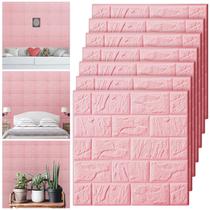 Painéis de parede Tinlade, 30 peças, espuma 3D, 30x30 cm, rosa impermeável Painéis de parede Tinlade, 30 peças, espuma 3D, 30x30 cm, rosa impermeável