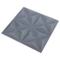 Painéis de parede vidaXL Origami Grey 3D Resistente à Água XPS Foam