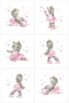 Painéis de Tecido UNIQUE Ballerina para Patchwork (6 Unidades)