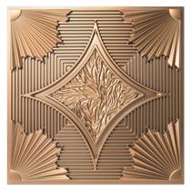 Painéis de teto de PVC de bronze Tile Art3d 24x24", pacote com 12