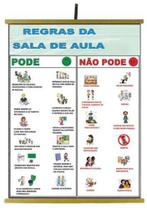 Painéis Educativos - Painel Regras da Sala de Aula 1200x900m Painéis Educativos - Painel Regras da Sala de Aula 1200x900m