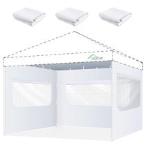 Painéis Laterais para Toldo Acepic 3 Unidades 305x193 cm com Janela de Malha Branco Painéis Laterais para Toldo Acepic 3 Unidades 305x193 cm com Janela de Malha Branco