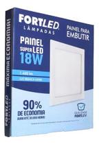 Paineis Plafon Embutir Quadrado Led 18w 6500k