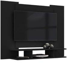 Painel 1,20m para TV até 48'' pol com nicho Preto Black