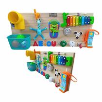 Painel 14 atividades Sensorial completo Montessori Educativo - Megaa toyss Painel 14 atividades Sensorial completo Montessori Educativo - Megaa toyss