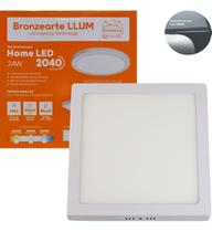 Painel 24W Sobrepor Led Plafon 30x30 Quadrado 3000K Luz Amarela 2 Anos De Garantia Bivolt
