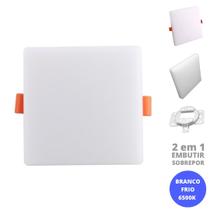 Painel 36W LED Borda Infinita Quadrado 2 em 1 Branco Frio 6500K Bivolt Painel 36W LED Borda Infinita Quadrado 2 em 1 Branco Frio 6500K Bivolt