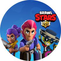 Painel 3D Brawl Stars Tecido Sublimado Redondo Malha - BemChique