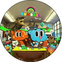 Painel 3D Incrível Mundo de Gumball Tecido Sublimado Redondo