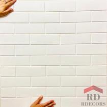 Painel 3d Revestimento De Parede Tijolinho 70x70 Autocolante