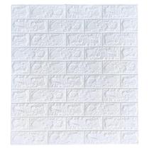 Painel 3D Tijolo Branco Auto Adesivo 70 X 77 Cm