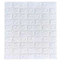 Painel 3D Tijolo Branco Auto Adesivo 70 X 77 Cm