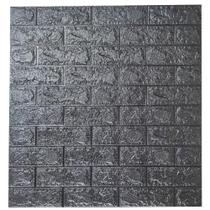 Painel 3D Tijolo Preto Auto Adesivo 70 X 77 Cm - Br Floor