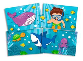 Painel 4 lâminas Festa Fundo do Mar 128 x 90 cm 1 Uni Festcolor Inspire sua Festa Loja