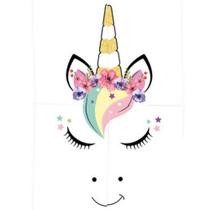 Painel 4 Laminas Festa Unicórnio