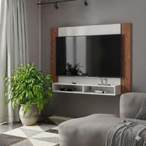 Painel 43 Polegadas Suspenso Com Nichos Bonsai - Off White E