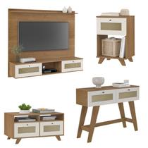 Painel 72 Pol Aparador 2 Mesas TR4 Cinamomo Off White ARLY Painel 72 Pol Aparador 2 Mesas TR4 Cinamomo Off White ARLY