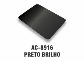 Painel ACM Preto Brilho - 1.220x5.000mm, 3mm, c/ paredes de 0,21mm nas 2 faces.