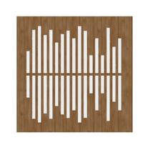 Painel Acústico Absorvedor Decorativo 60x60 Hélix Mirror Towers Maestra Acústica Cor:Freijó