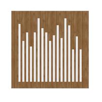 Painel Acústico Absorvedor Decorativo 60x60 Hélix Tower Maestra Acústica Cor:Freijó